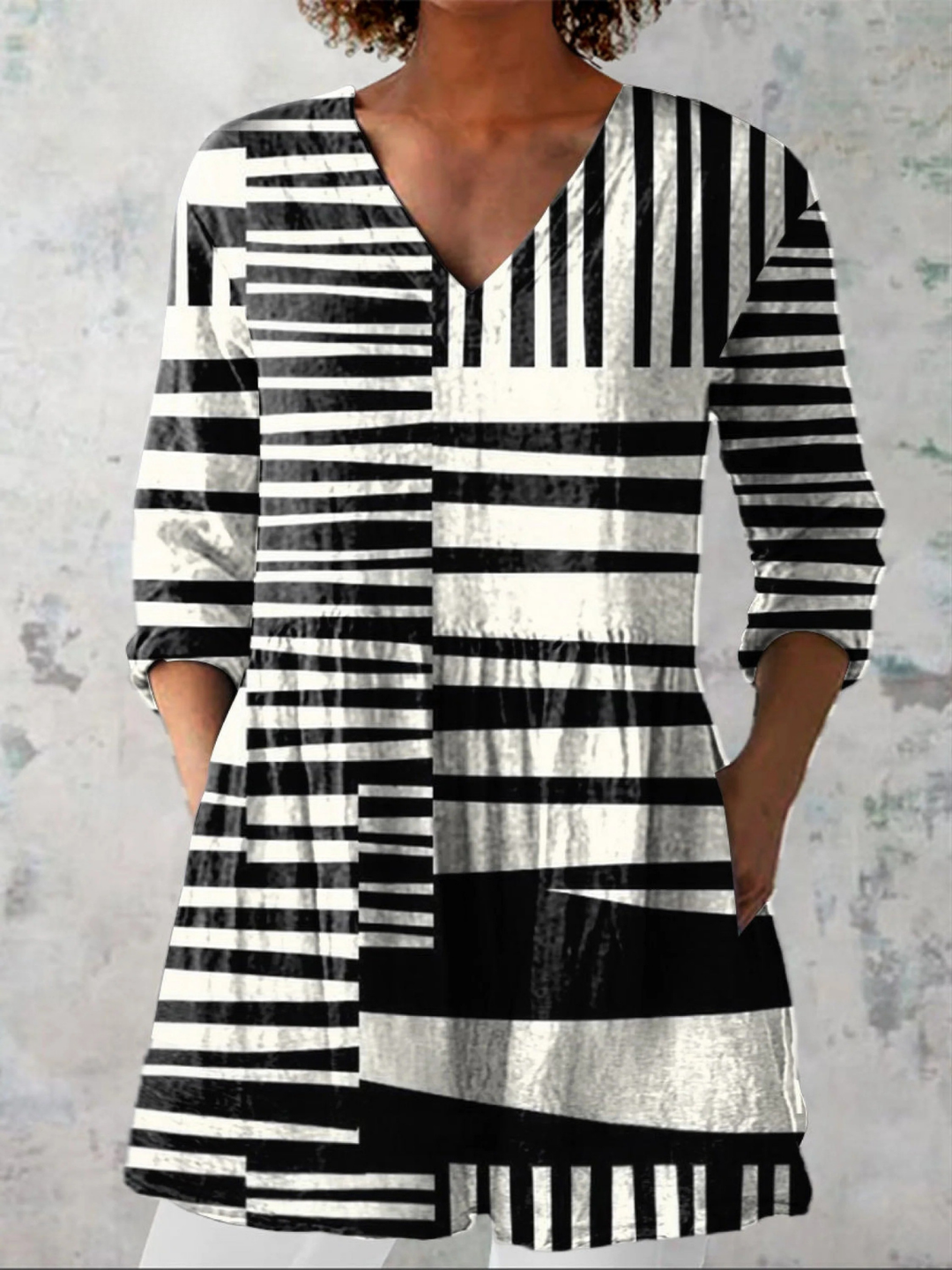 Bethany | Long V-Neck Blouse