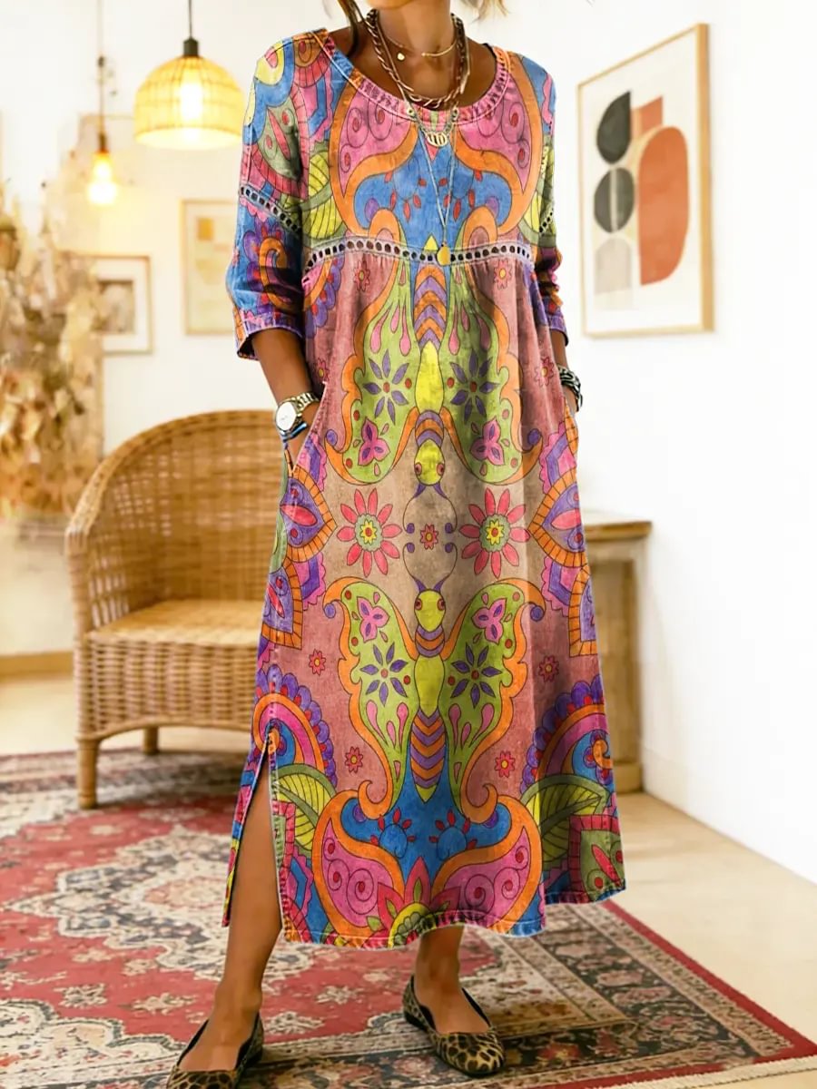 Zara | Printed Midi Dress
