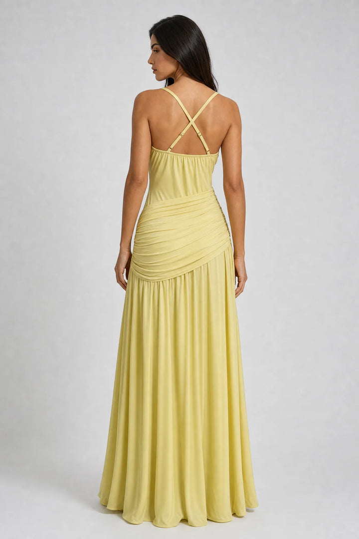 Luna - Draped Skirt Formal Dress
