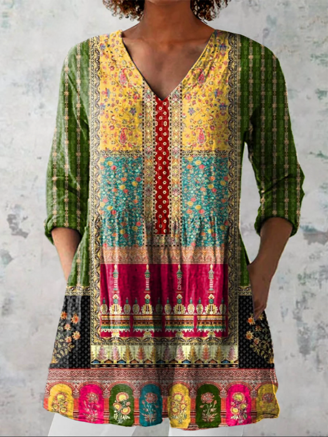 Joanna | Long V-Neck Blouse