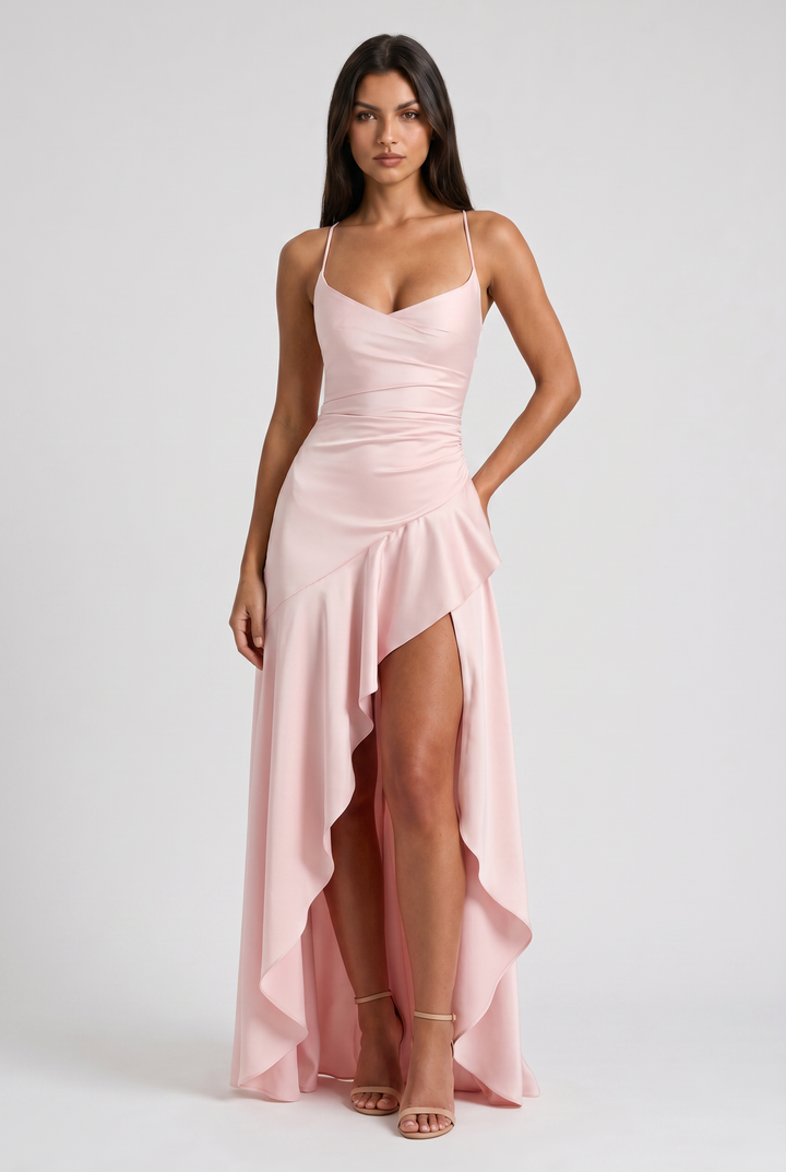 Ruby - Asymmetrical Draped Maxi Dress