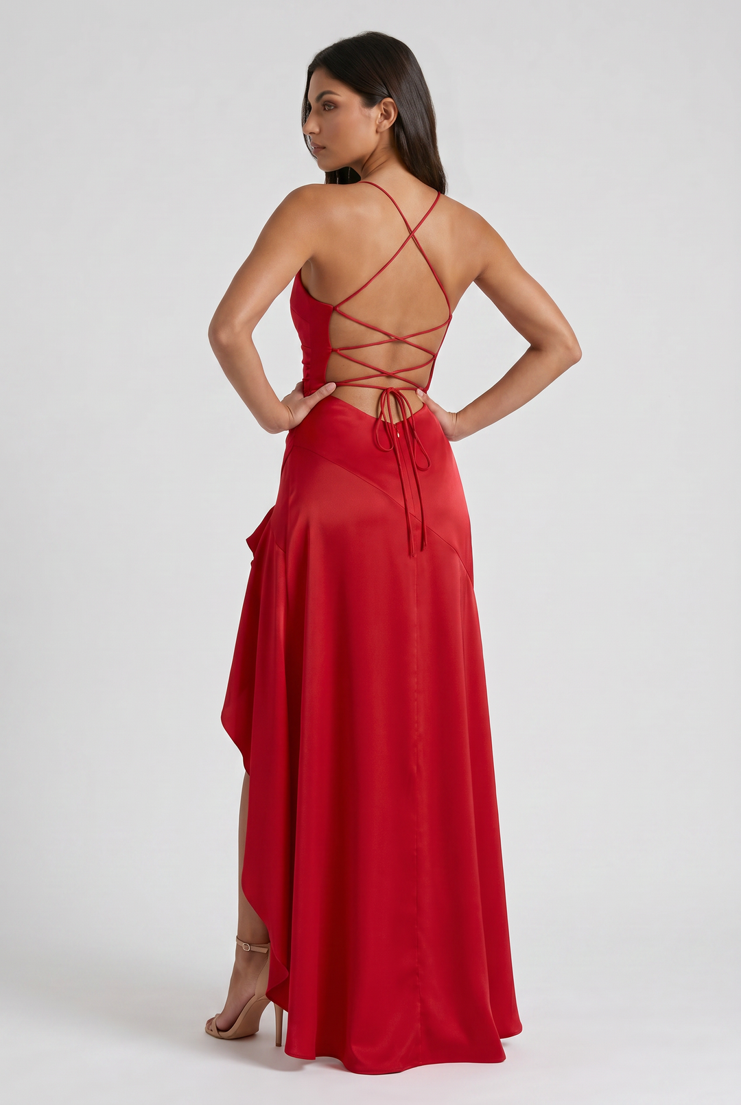 Ruby - Asymmetrical Draped Maxi Dress
