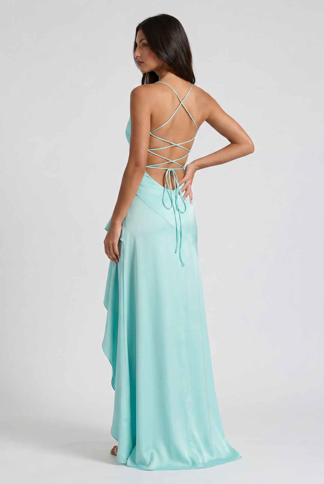 Ruby - Asymmetrical Draped Maxi Dress