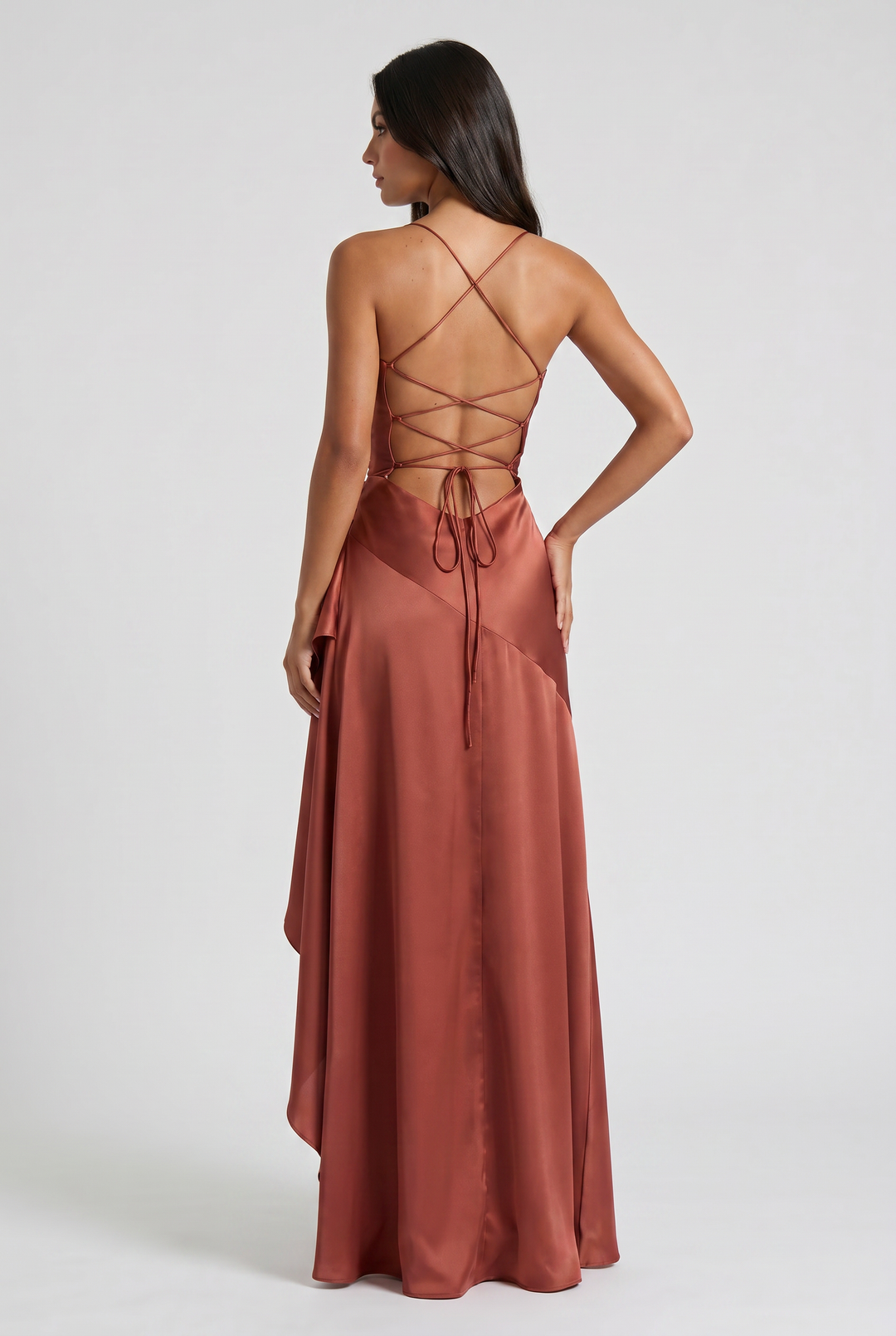 Ruby - Asymmetrical Draped Maxi Dress