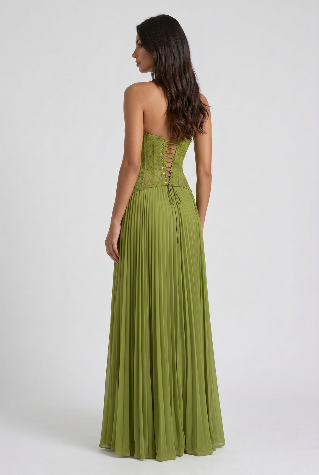 Charlotte - Pleated Skirt Lace Dress
