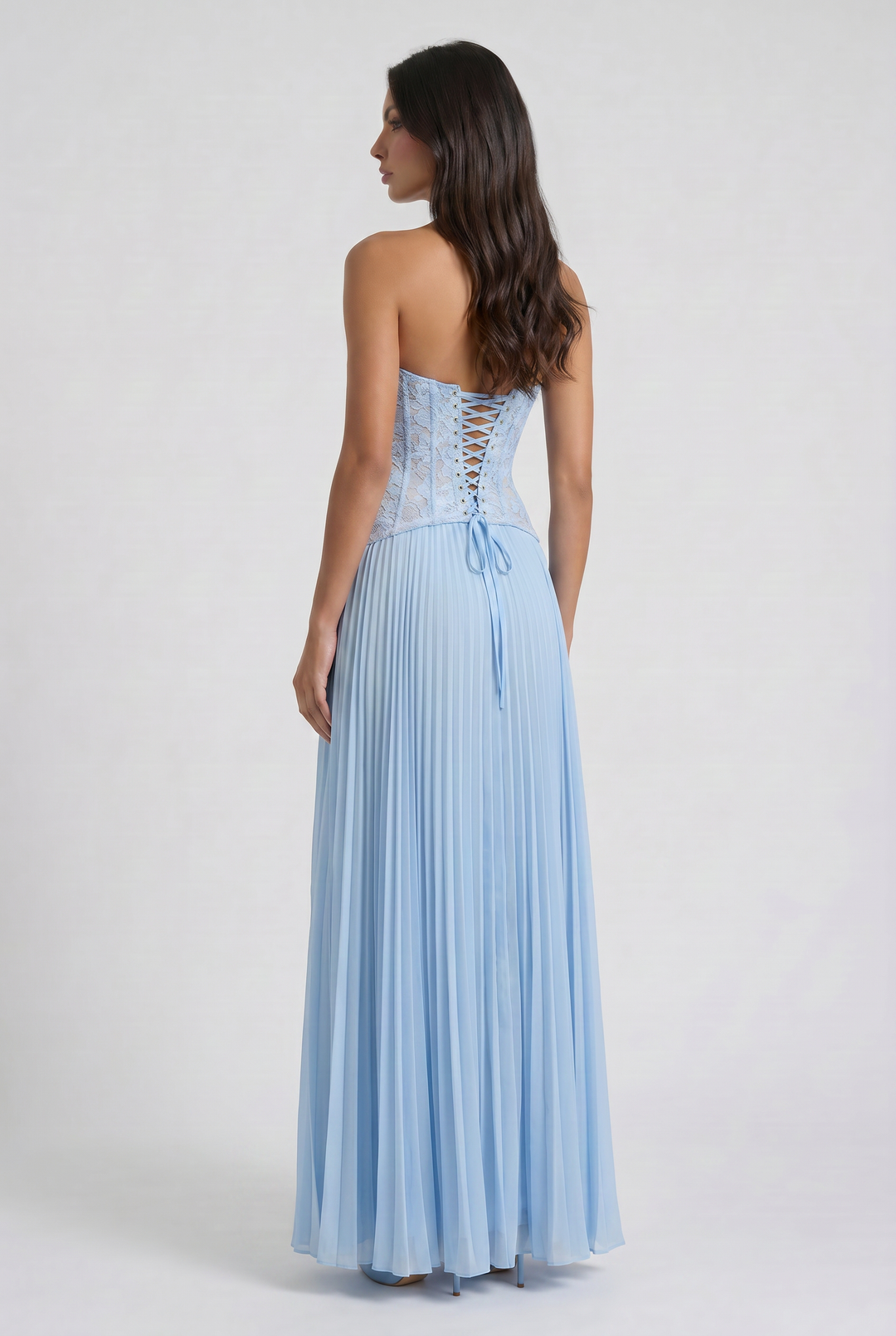 Charlotte - Pleated Skirt Lace Dress