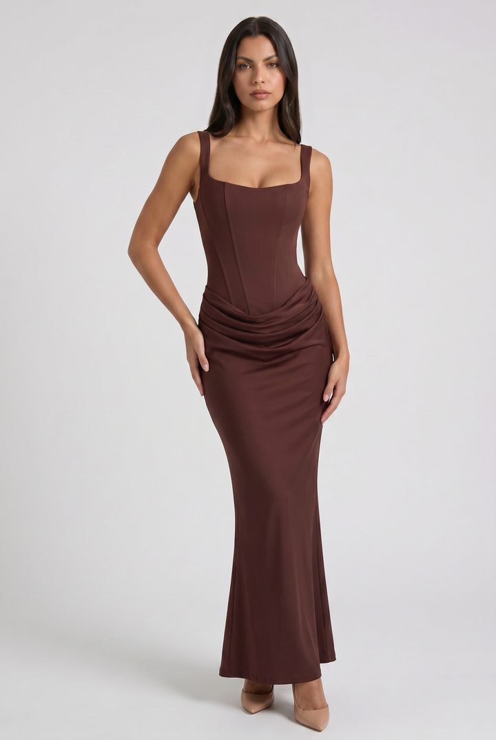 Harper - Flowing Satin Maxi Dress