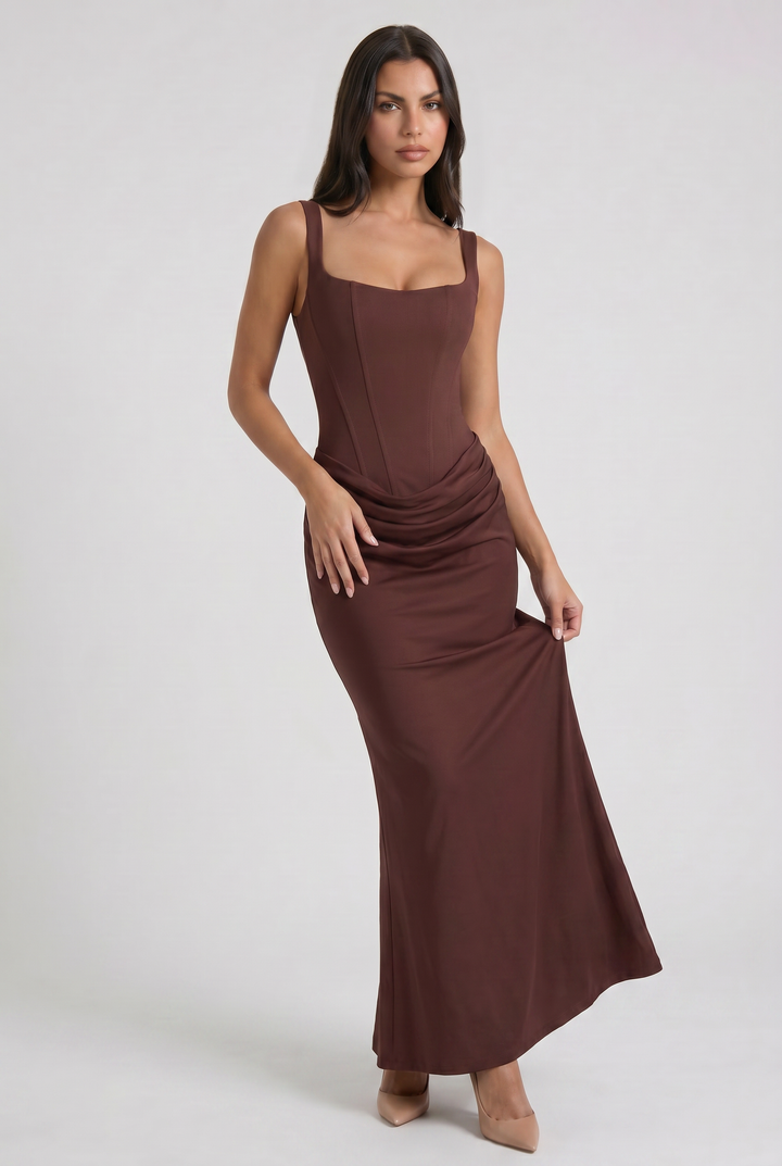 Harper - Flowing Satin Maxi Dress