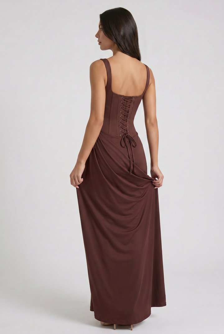 Harper - Flowing Satin Maxi Dress