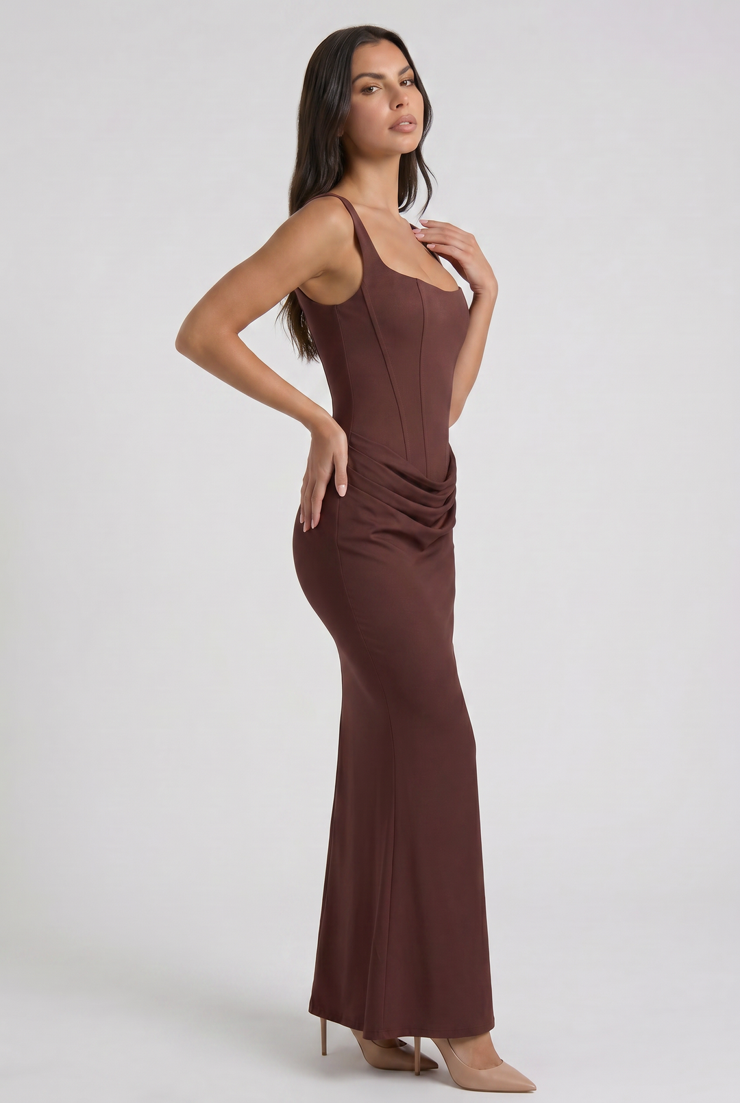 Harper - Flowing Satin Maxi Dress