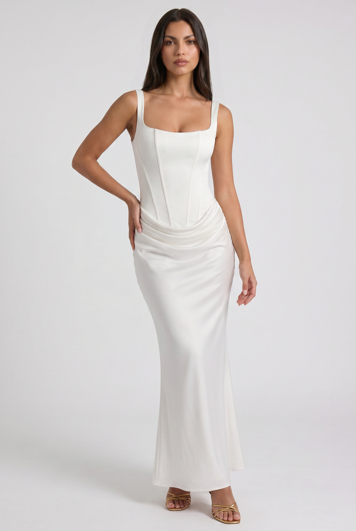 Harper - Flowing Satin Maxi Dress