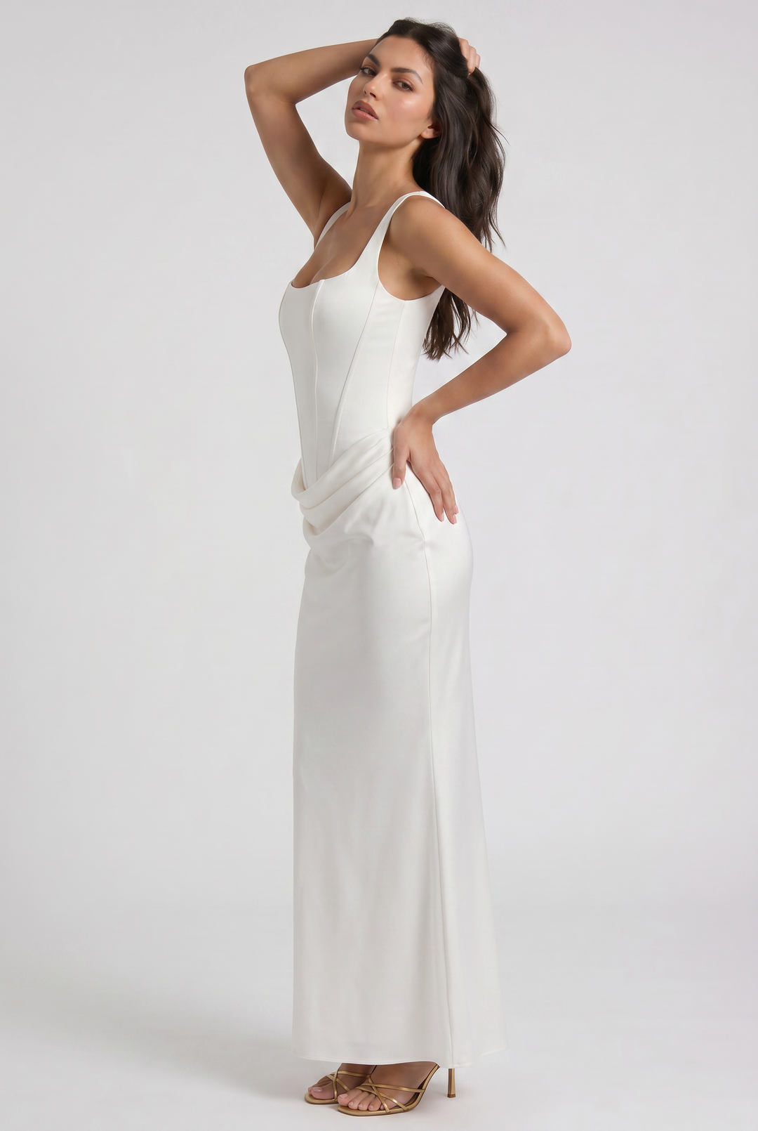 Harper - Flowing Satin Maxi Dress
