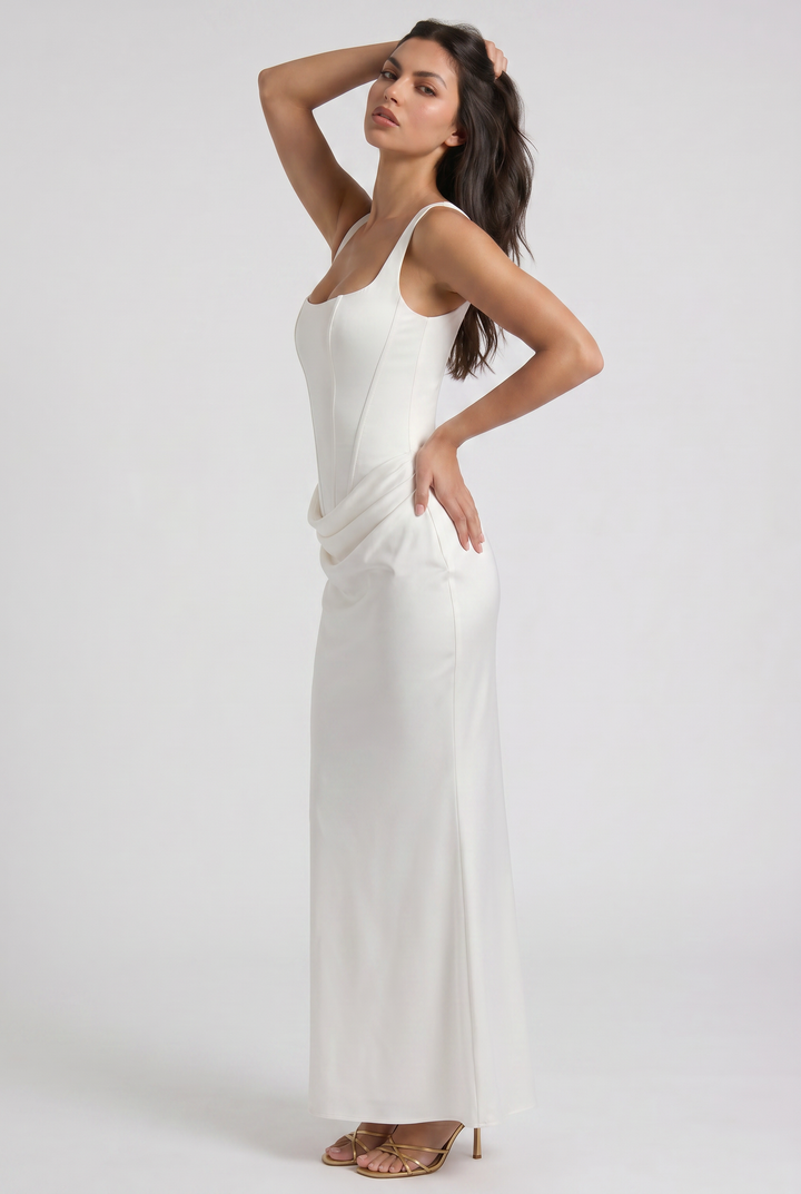 Harper - Flowing Satin Maxi Dress