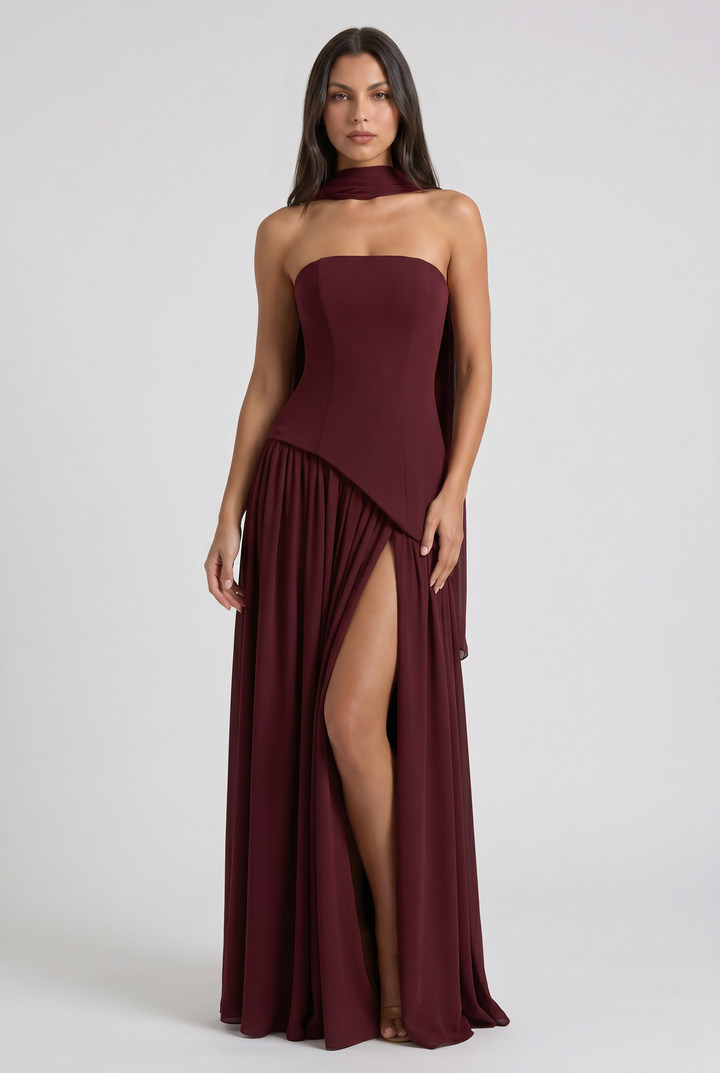 Sofia - Open Back Maxi Dress