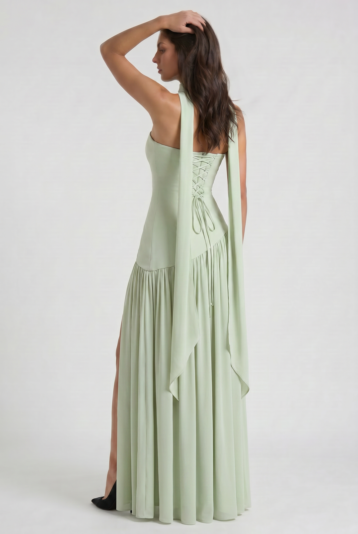 Sofia - Open Back Maxi Dress