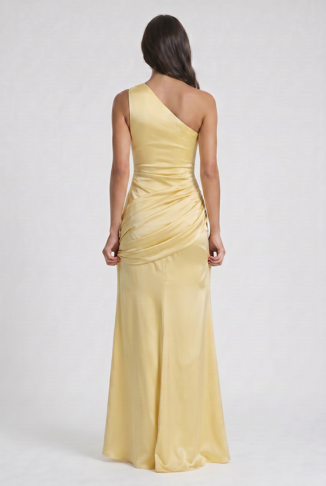 Hallie - Pleated Satin Maxi Dress