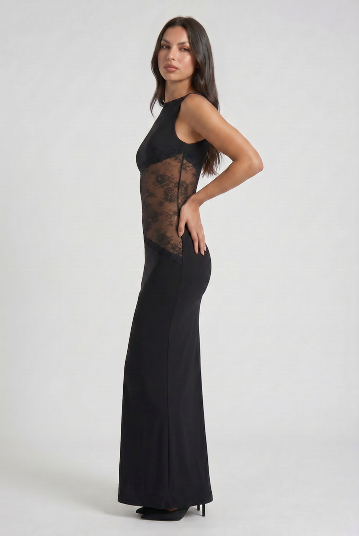 Eva - Sheer Waist Evening Dress