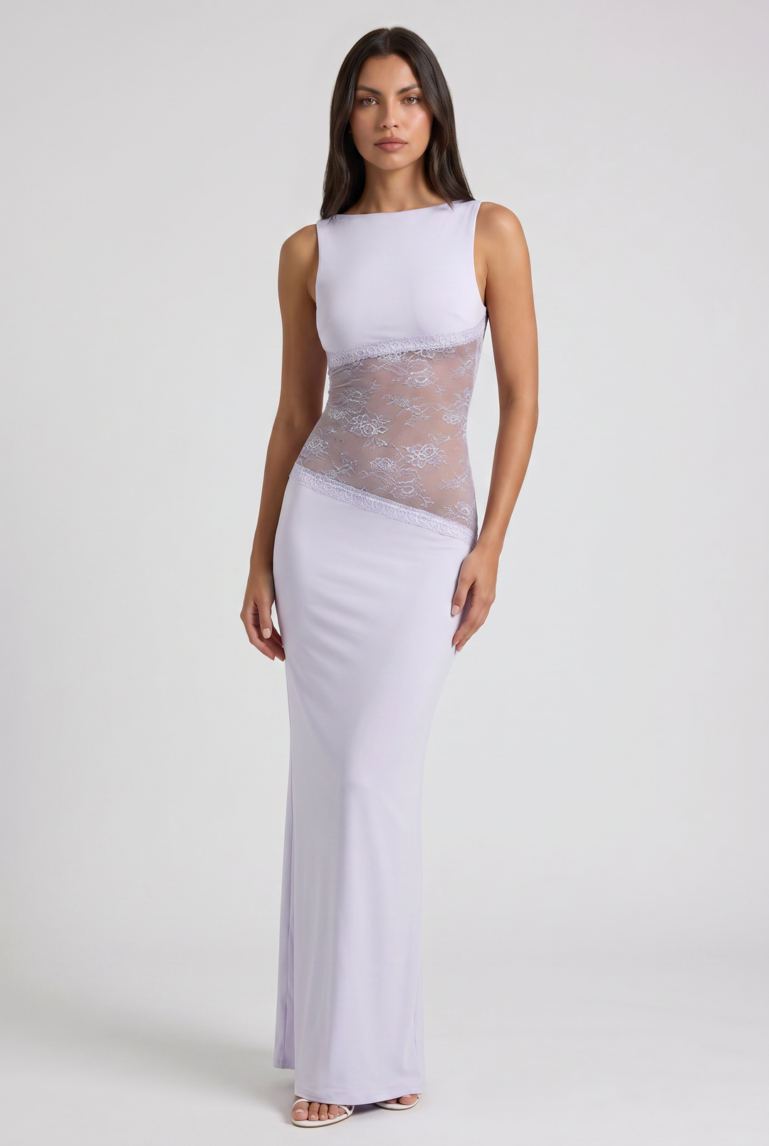 Eva - Sheer Waist Evening Dress