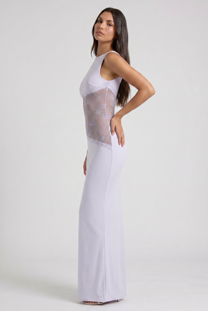 Eva - Sheer Waist Evening Dress
