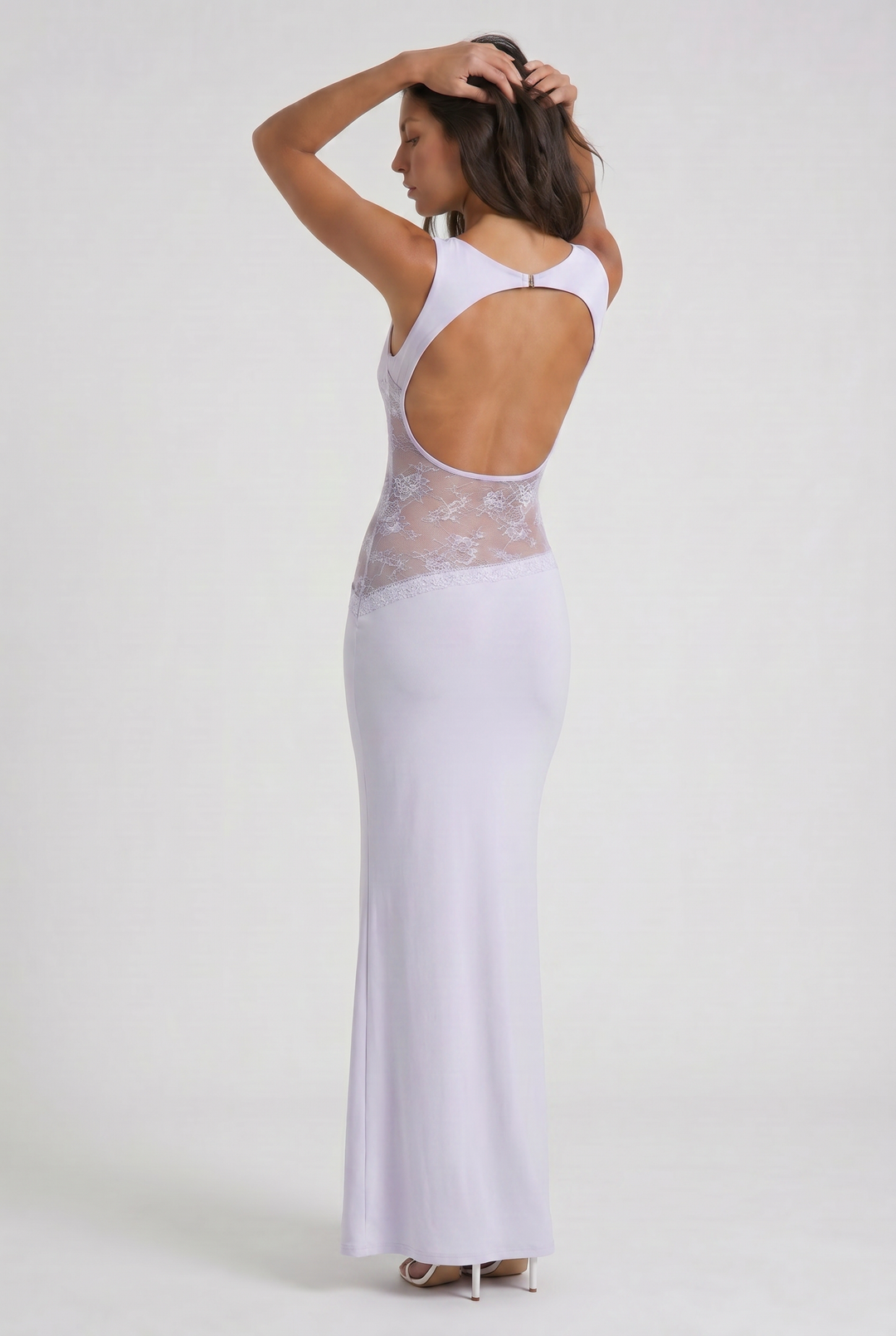 Eva - Sheer Waist Evening Dress