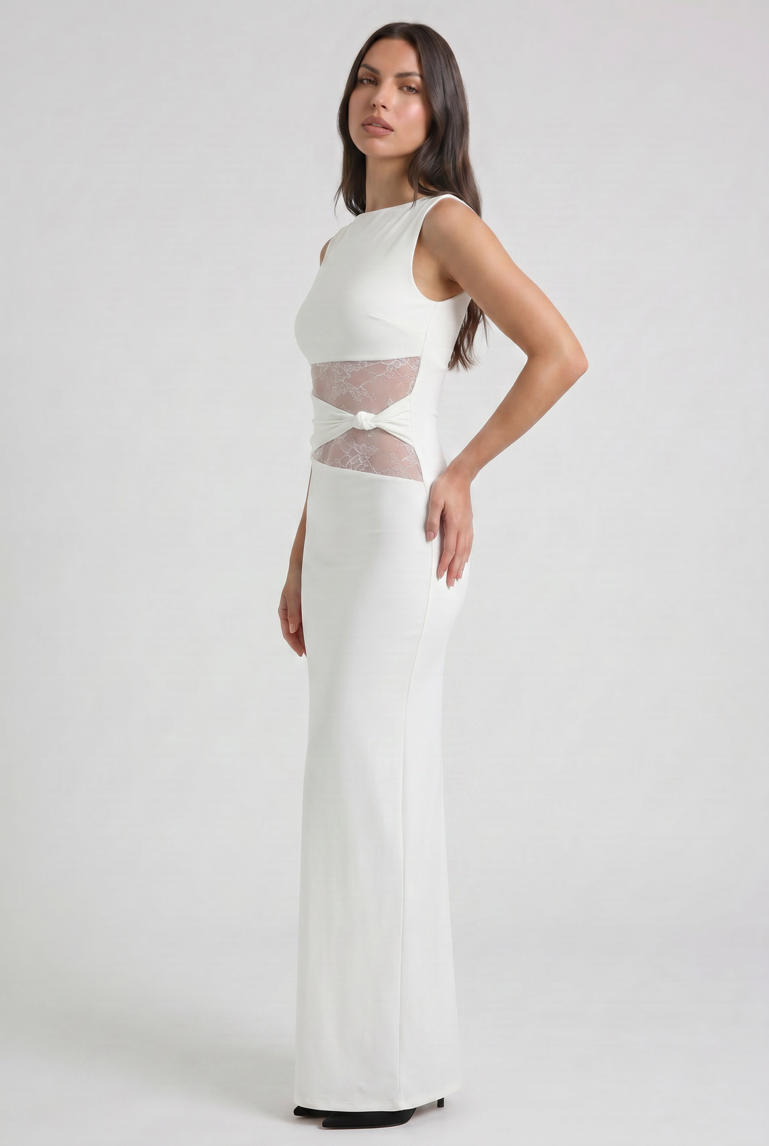 Brooke - Lace Up Maxi Dress