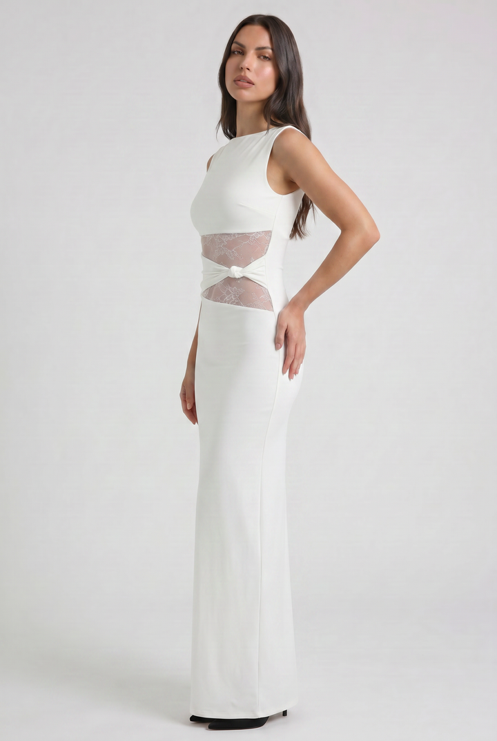 Brooke - Lace Up Maxi Dress