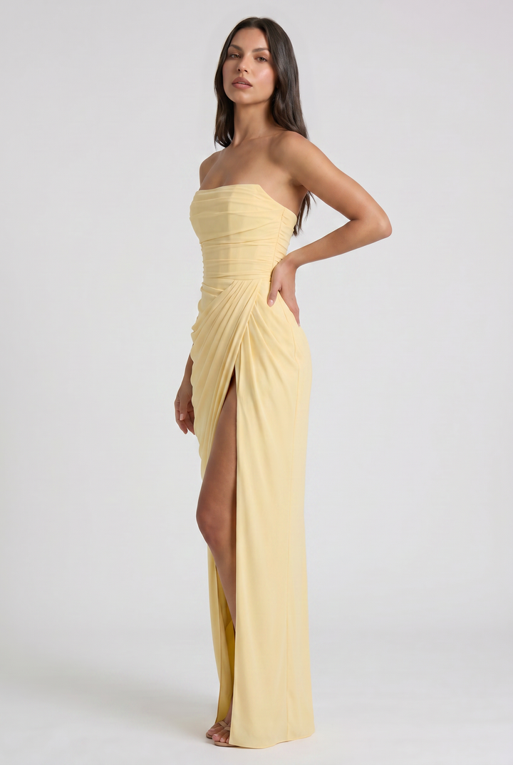 Emilia - Strapless Maxi Evening Dress