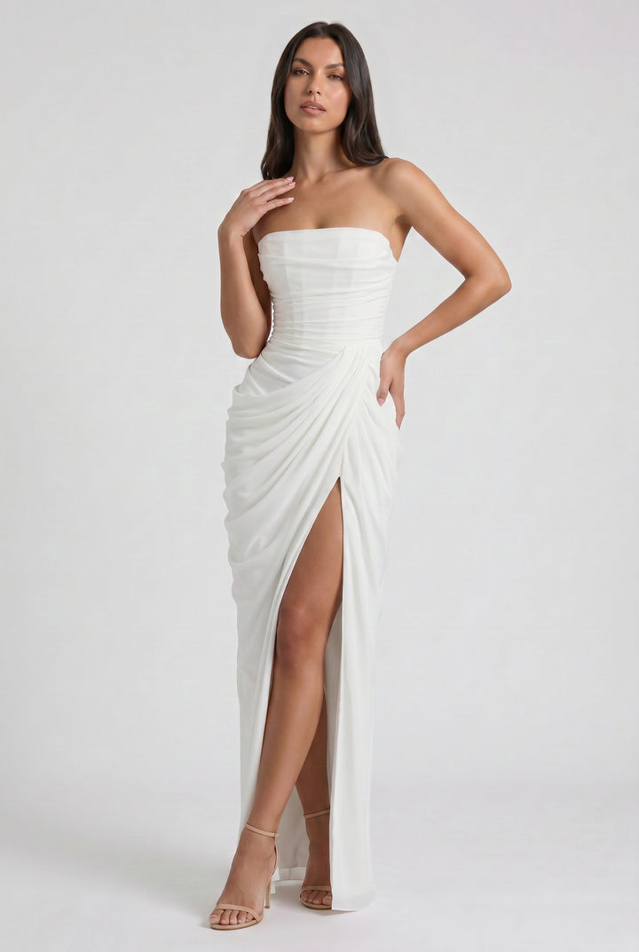 Emilia - Strapless Maxi Evening Dress