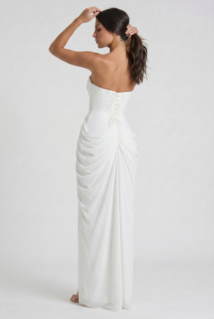 Emilia - Strapless Maxi Evening Dress