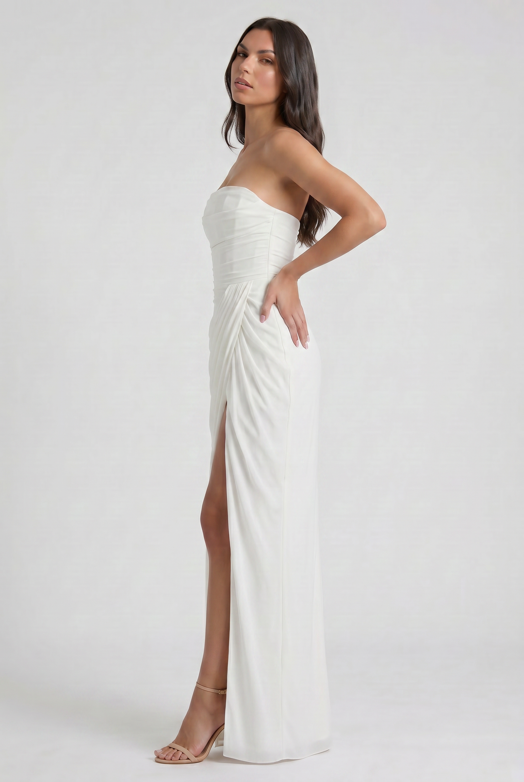 Emilia - Strapless Maxi Evening Dress