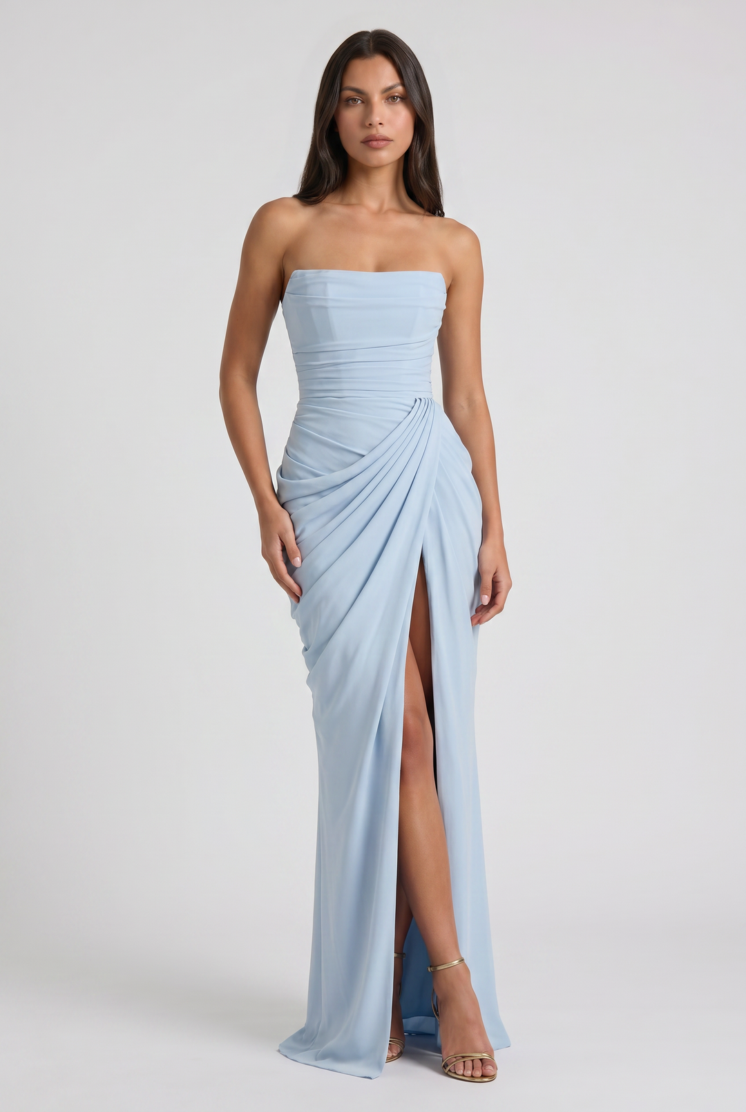 Emilia - Strapless Maxi Evening Dress