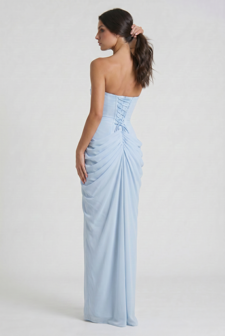 Emilia - Strapless Maxi Evening Dress