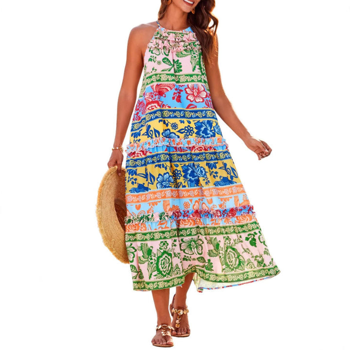 FELICITY – Chic Boho Halter Maxi Dress