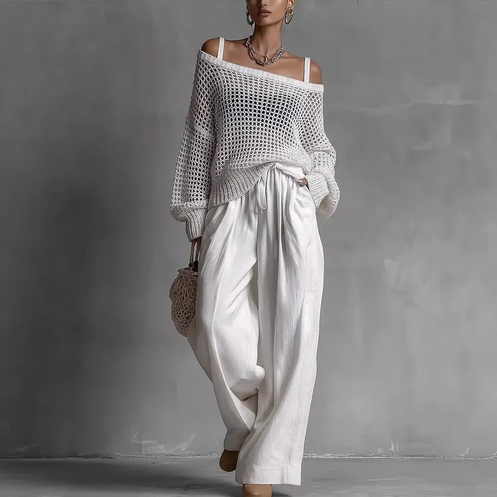 Celia | Off-Shoulder Knit Two-Piece Set