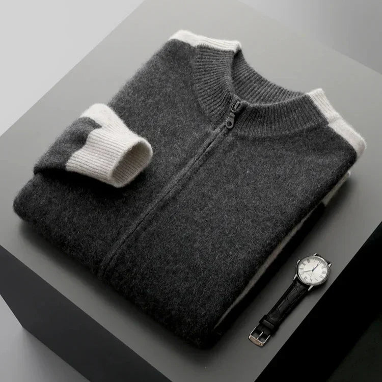 FERRARA CASHMERE ZIP-THROUGH JACKET