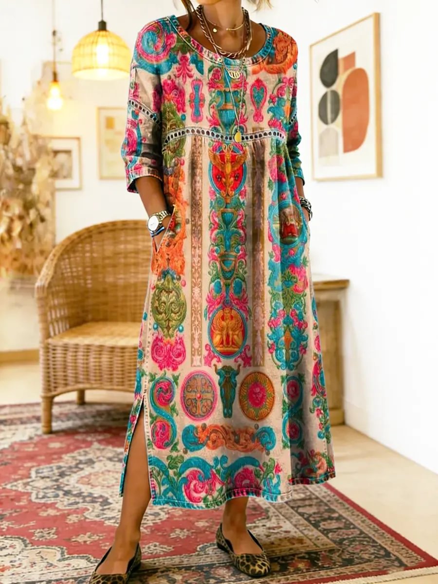 Ivy | Printed Midi Dress