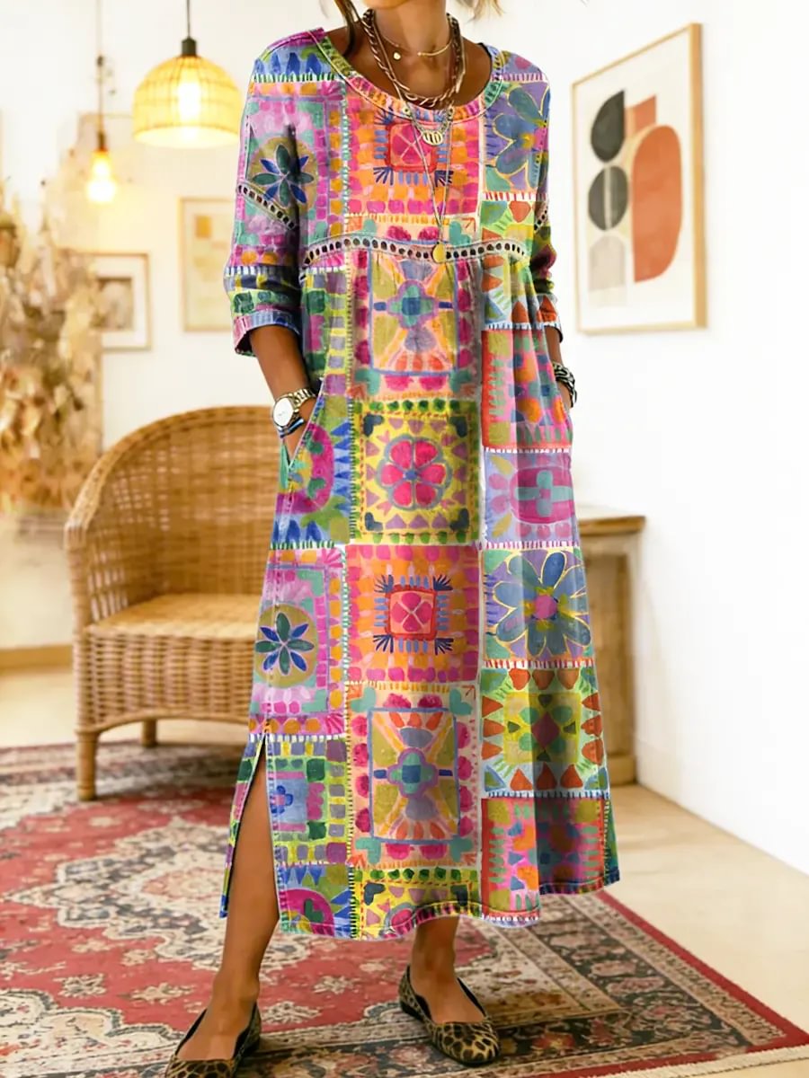 Bella | Printed Midi Dress