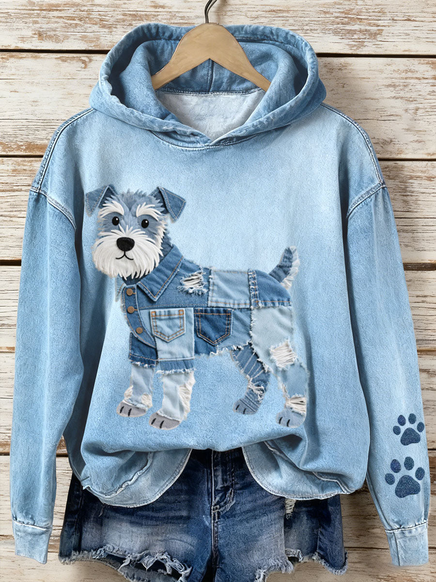 Rosie |  Denim Patchwork Hoodie